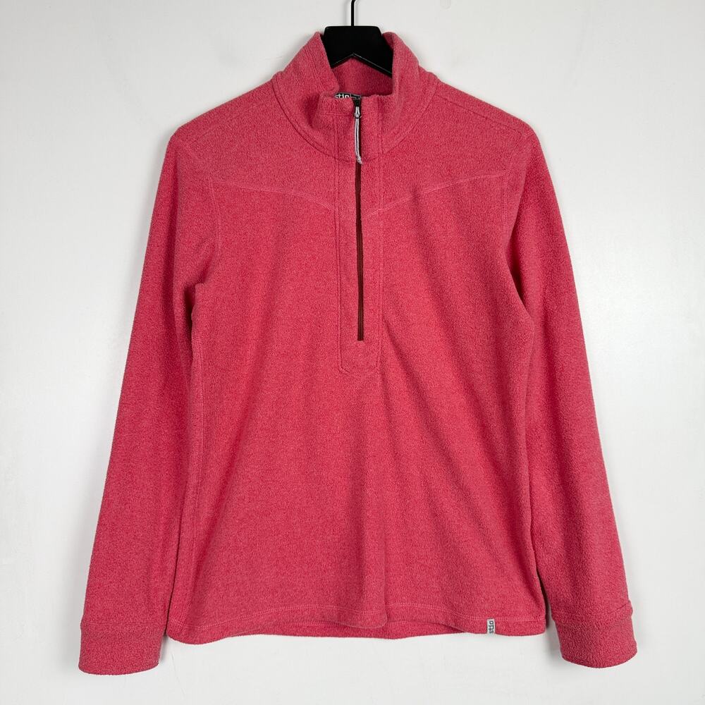 Stio Womens Fleece 1/2 Zip Sweater Pink - M